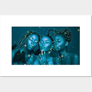 Melanin Galaxy (Black Women In Space) Posters and Art